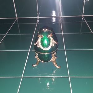 Jere emerald enamel collectible egg
